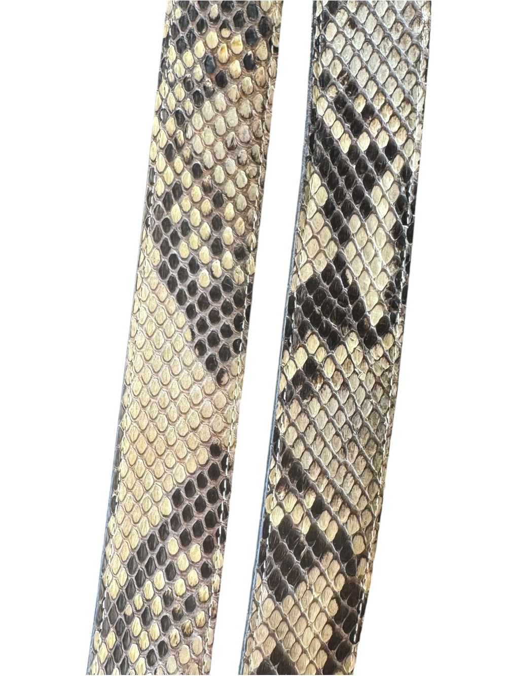 Men's Real Python Leather Belt with Silver-Tone Buckle - Picture 9 of 9